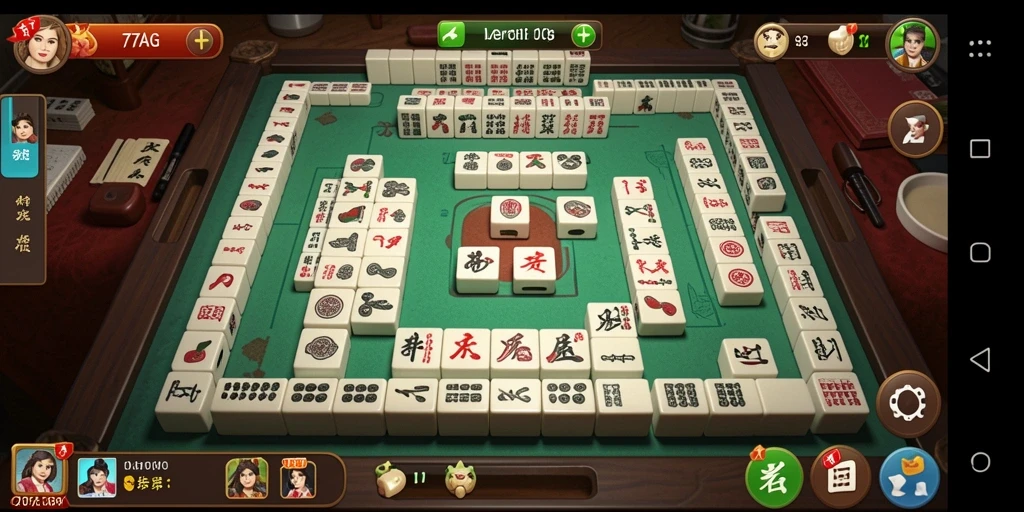 Tampilan gameplay Mahjong yang menarik di 77AG.