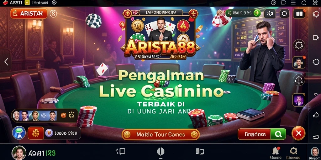 Tampilan gameplay Live Casino yang mendebarkan di ARISTA88.