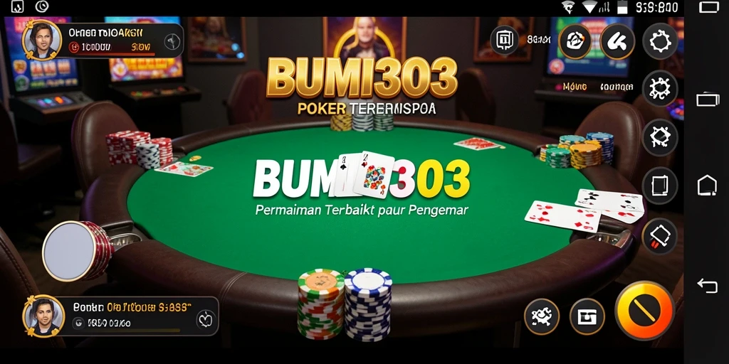 Tampilan aksi permainan Poker yang seru di BUMI303.