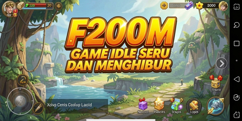 Tampilan gameplay menarik dari F200M yang penuh warna.