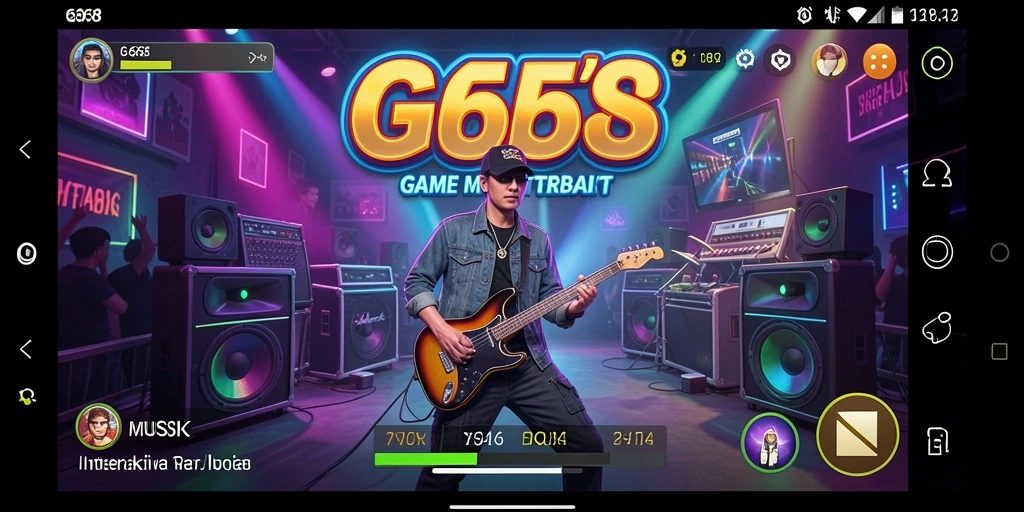Tangkapan layar gameplay G668 menunjukkan pengalaman musik yang mendebarkan.
