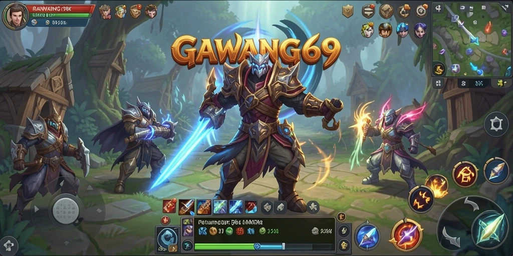 Tampilan gameplay utama GAWANG69 yang menakjubkan dan penuh aksi.