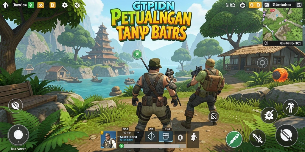 Screenshot gameplay GTPIDN yang menunjukkan eksplorasi dunia terbuka.