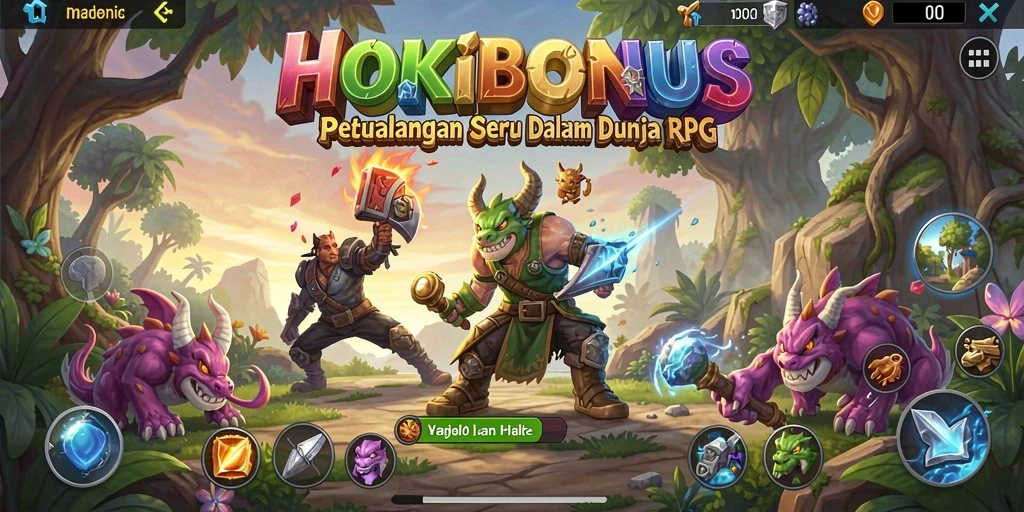 Tangkapan layar HOKIBONUS menampilkan petualangan RPG yang seru.