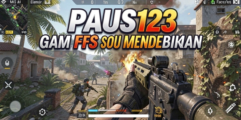 Gameplay menegangkan dalam PAUS123 dengan aksi baku tembak.