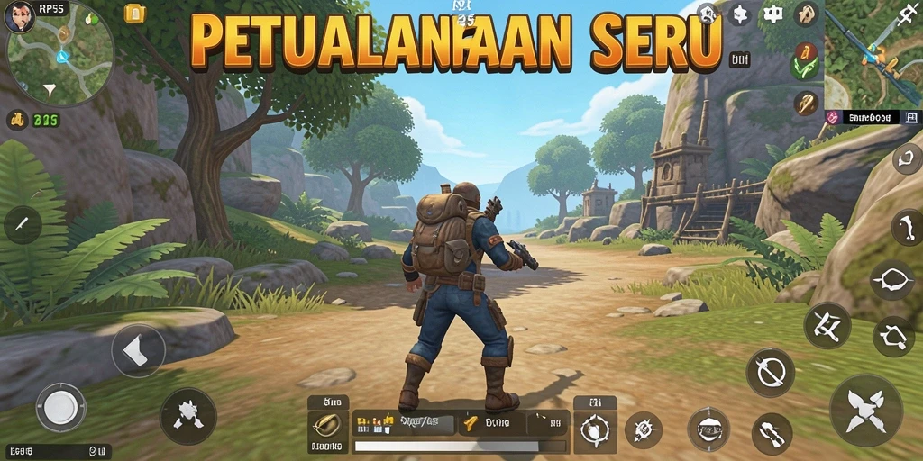 Screenshot utama RP55 menampilkan pengalaman gameplay Open World yang mendebarkan.