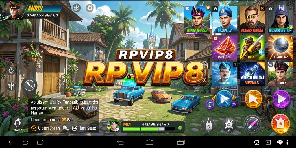 Tampilan utama RPVIP8 dengan fitur Utility yang intuitif.