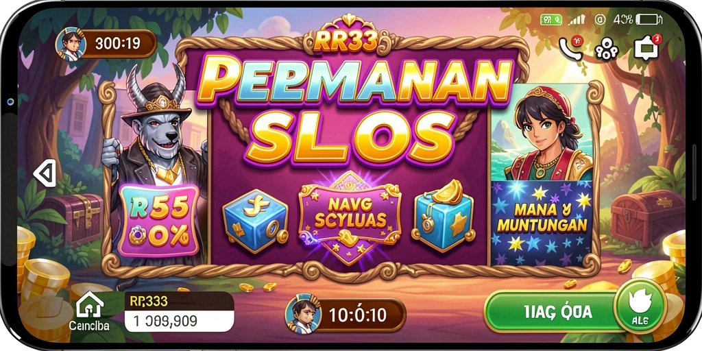 Tampilan gameplay utama RR33 yang menarik dan menghibur.