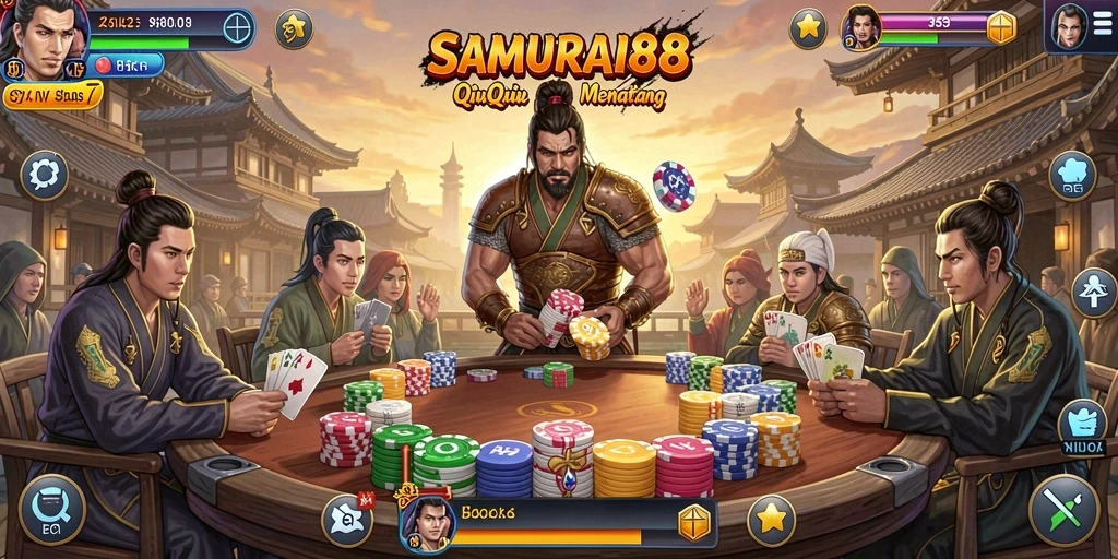 Tampilan gameplay QiuQiu yang menarik dan interaktif di SAMURAI88.