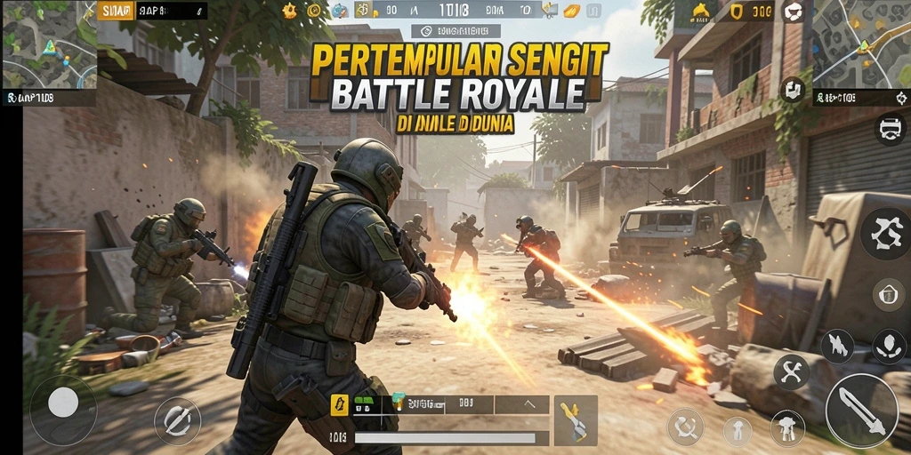 Tampilan gameplay seru di arena Battle Royale.