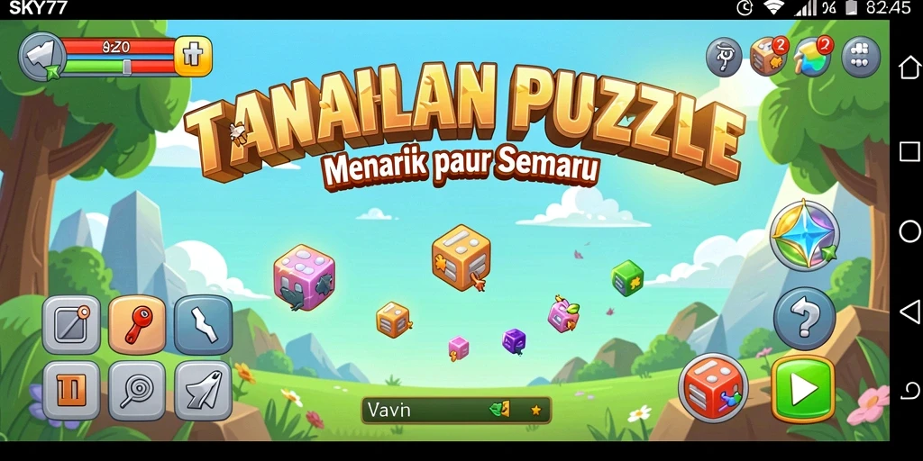 Tampilan gameplay menarik dari SKY77 dengan teka-teki yang menantang.
