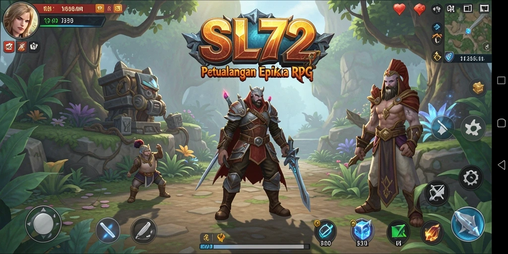 Tampilan seru dalam gameplay SL72 yang menampilkan aksi RPG yang mendebarkan.