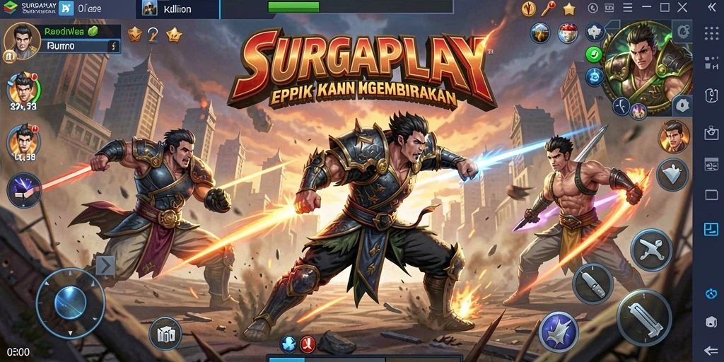 Tampilan gameplay SURGAPLAY yang menarik dan intens.