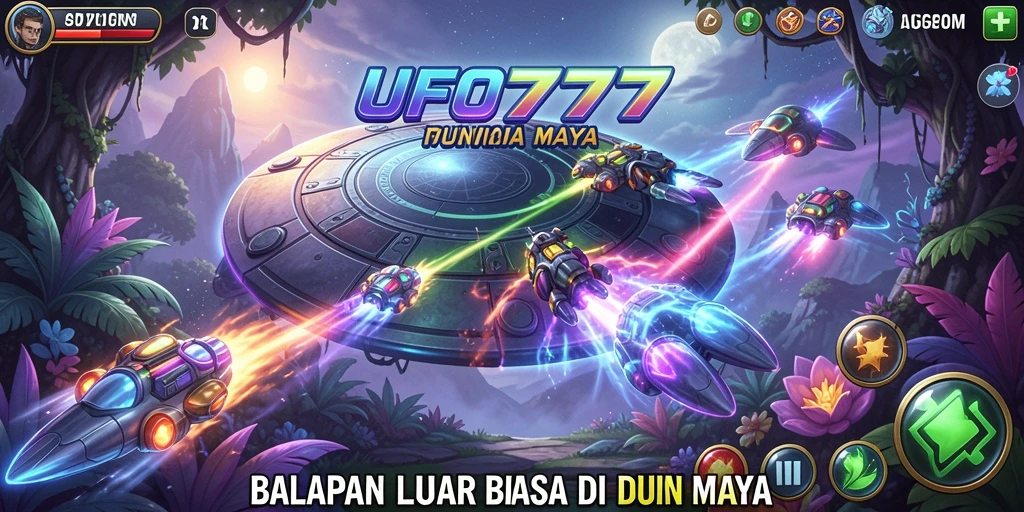 Gameplay menakjubkan dengan mobil balap yang beraksi di lintasan.